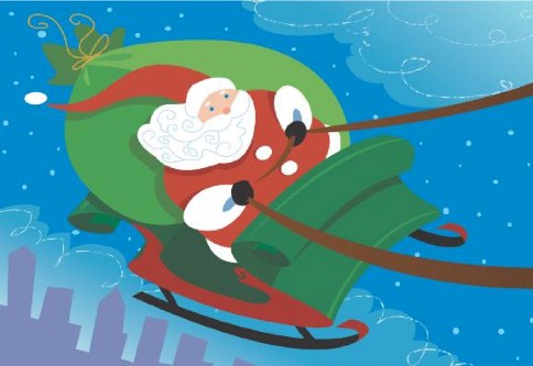 Hang on Santa Personalised Christmas Cards