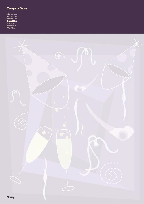 Happy New Year Christmas Letterhead - Personalised