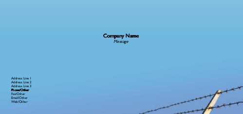 Barbed Wire Full Colour Compliment Slips