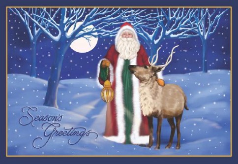 Over the Moon Personalised Christmas Cards
