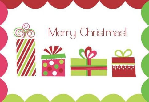Pretty Packages Personalised Christmas Cards