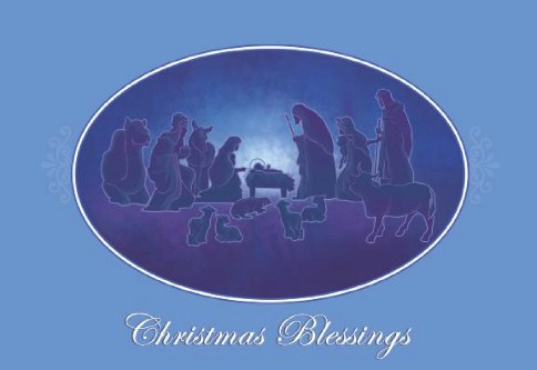 Stable Silhouette Personalised Christmas Cards