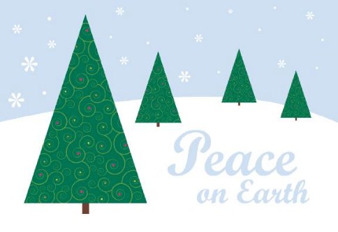 Trees of Peace Personalised Christmas Cards