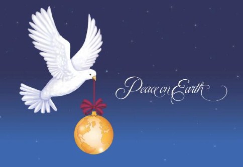 Wings of Peace Personalised Christmas Cards