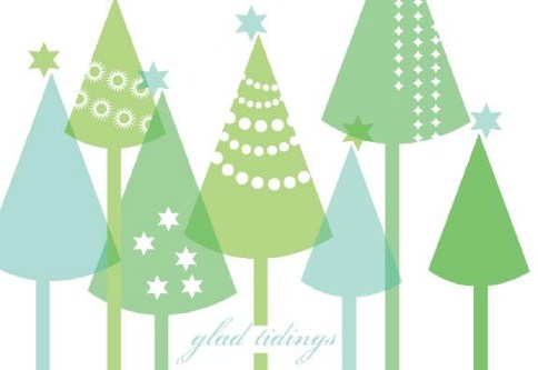 Christmas Tree Tidings Personalised Christmas Cards