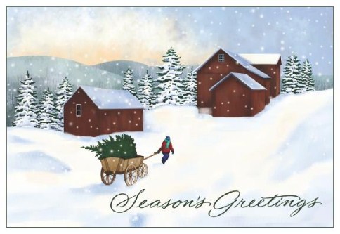 Christmas in the Country Personalised Christmas Cards