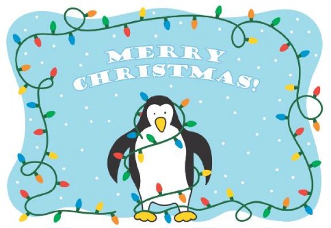 Cool Tree Lights Personalised Christmas Cards