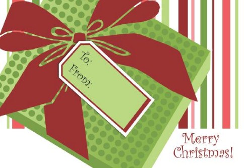 Festive Present Personalised Christmas Cards