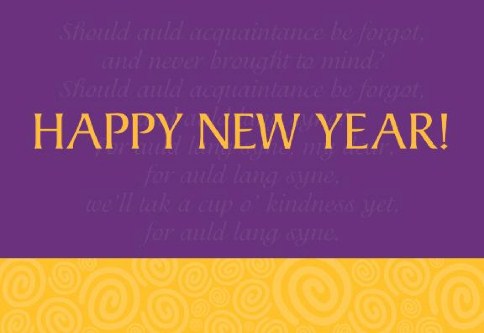 Golden New Year Personalised Christmas Cards