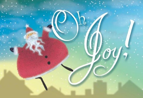 Sprightly Santa Personalised Christmas Cards