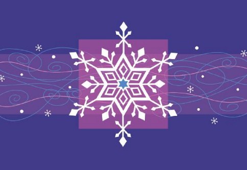 Swirly  Snowflakes Personalised Christmas Cards