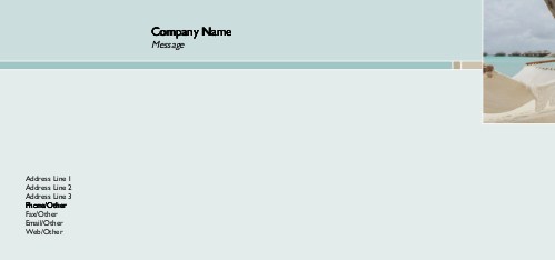 Beach Hammock Full Colour Compliment Slips