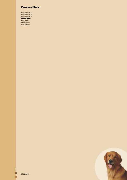 Golden Retriever A4 Letterhead