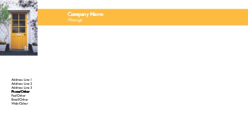 Sunny Welcome Full Colour Compliment Slips