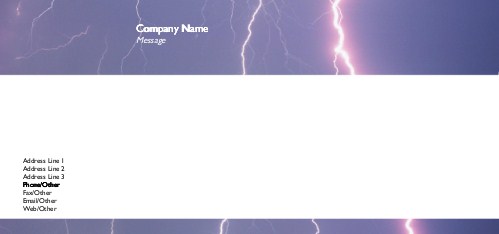 Lightning in Sky Full Colour Compliment Slips