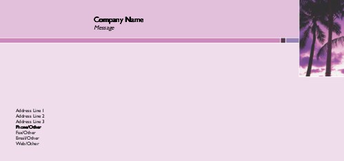 Sunset Sway Full Colour Compliment Slips