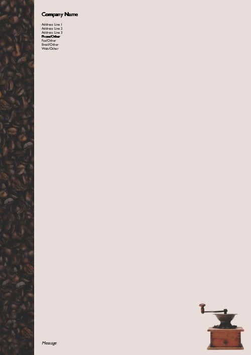 Coffee Grinder A4 Recycled Letterhead