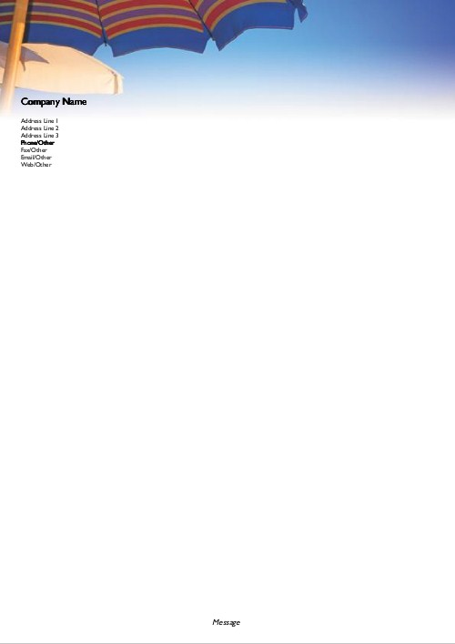 Holiday Paradise A4 Recycled Letterhead