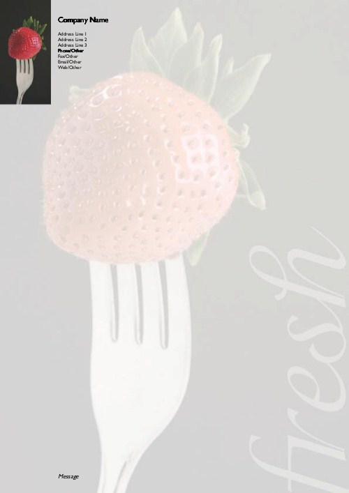 Naturally Sweet A4 Letterhead