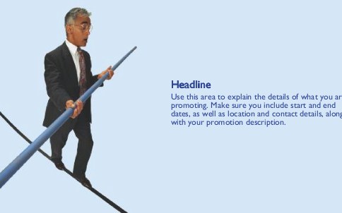 Well Balanced Business Full Colour Oversized Postcards