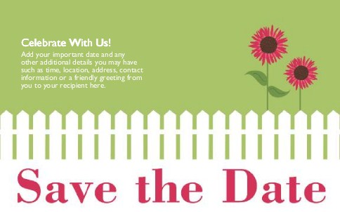 Garden Party Oversized Save the Date  Postcards