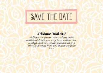 Graceful Garden Standard Sized Save the Date Postcards