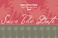 Island Paradise Party Save the Date Cards