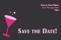 Martini Time Save the Date Cards