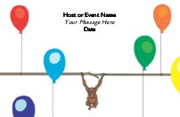 Merrymaking Monkey Save the Date Cards