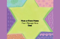 Pastel Patterned Star of David Save the Date Magnets