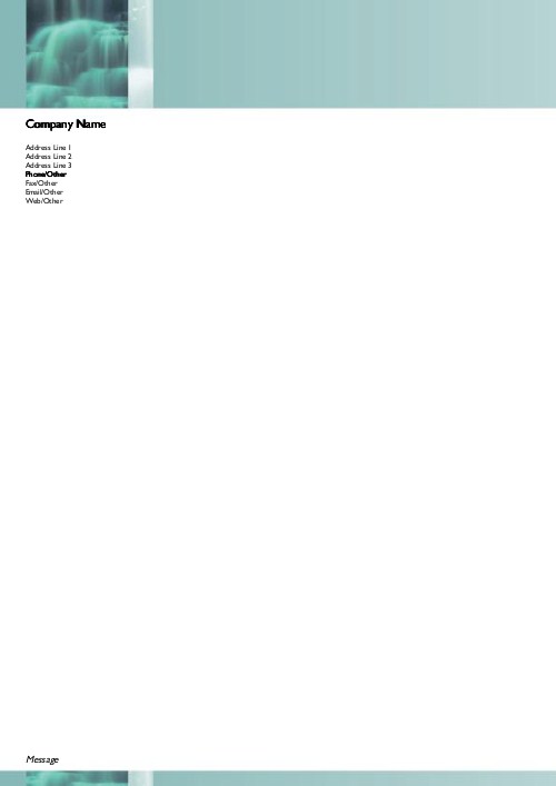 Waterfall A4 Recycled Letterhead