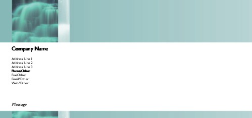 Waterfall Full Colour Compliment Slips