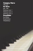 Tickle the Ivories Full Colour Magnetic Business Cards