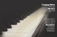 Tickle the Ivories Recycled Business Cards