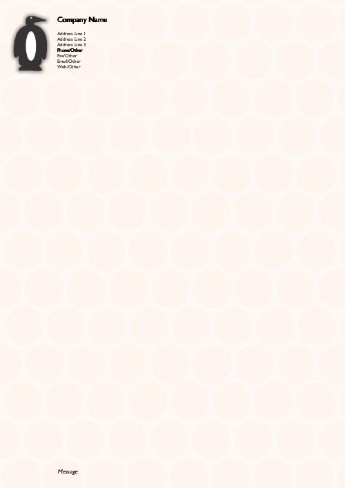Polar Penguin Christmas Letterhead - Personalised