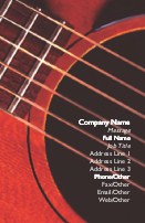 Strummin the Strings Full Colour Magnetic Business Cards