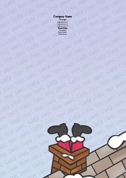 Here Comes Santa Christmas Letterhead - Personalised