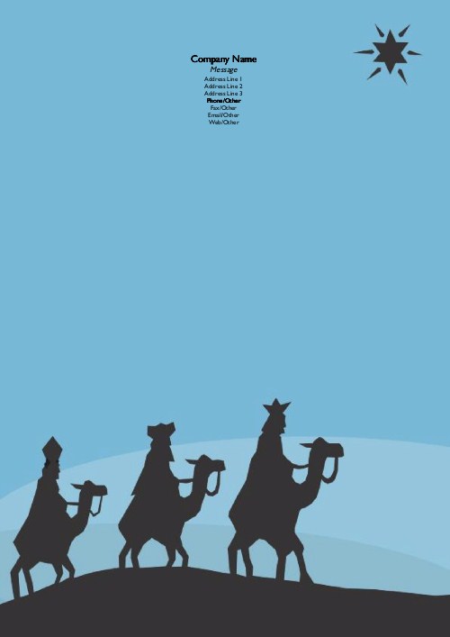 Journey of Kings Christmas Letterhead - Personalised