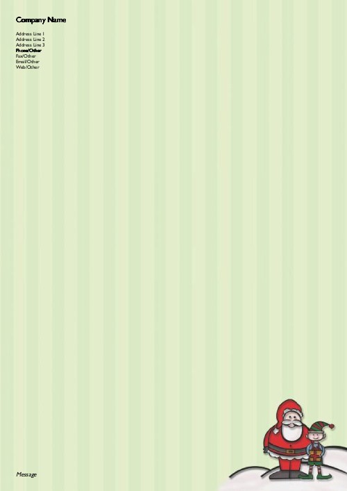 Santa and Elf Christmas Letterhead - Personalised