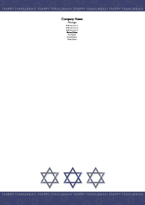 Solemn Star Christmas Letterhead - Personalised