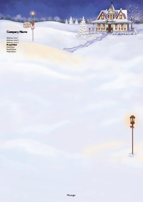 Victorian Christmas Christmas Letterhead - Personalised
