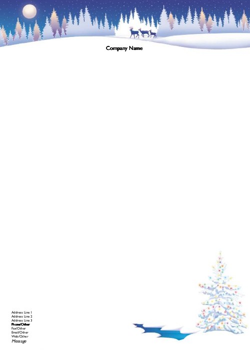 Wonderland in White Christmas Letterhead - Personalised