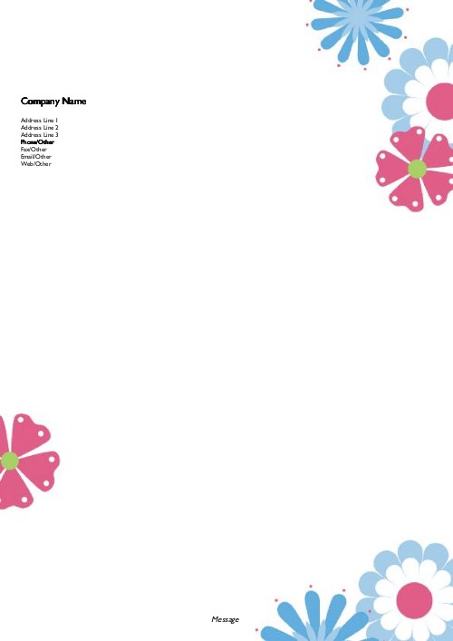 Pastel Garden A4 Recycled Letterhead