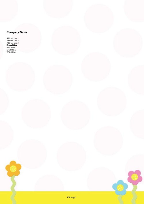 Wavy Daisies A4 Recycled Letterhead