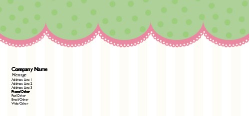 Pastel Lace Full Colour Compliment Slips