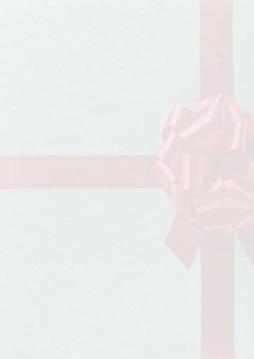 Big Red Bow Christmas Letterhead - Blank