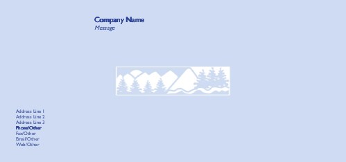 Snow Covered Peaks Full Colour Compliment Slips