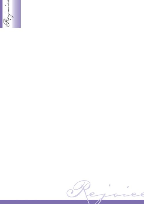 Rejoice Christmas Letterhead - Blank