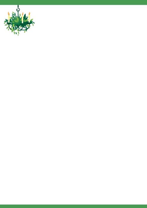 Christmas Chandelier Christmas Letterhead - Blank