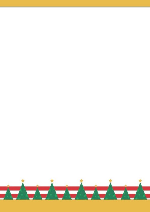 Christmas Trees with Stars Christmas Letterhead - Blank